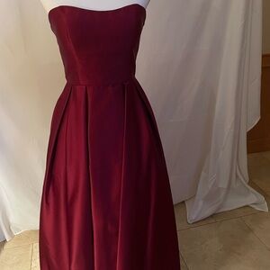 Camille La Vie Strapless Wine Dress